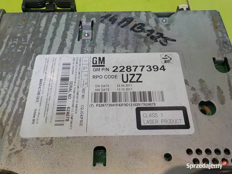 OPEL MERIVA B 14 B 12r 5D radio CD 22877394 mazowieckie Suków