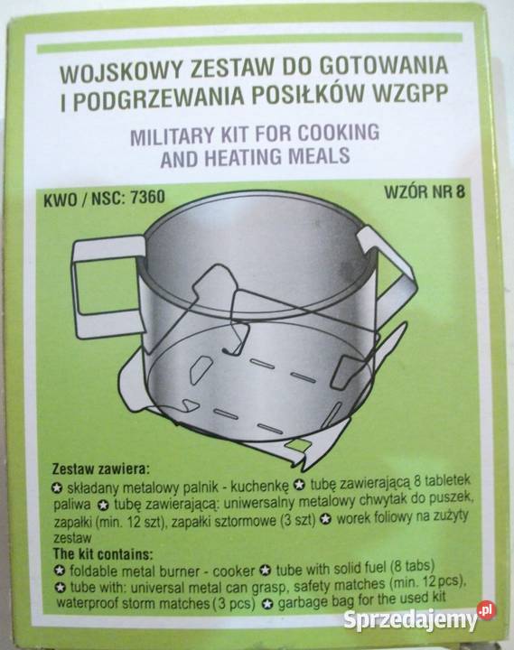 Zestaw turystyczny do podgrzewania posiłków łódzkie