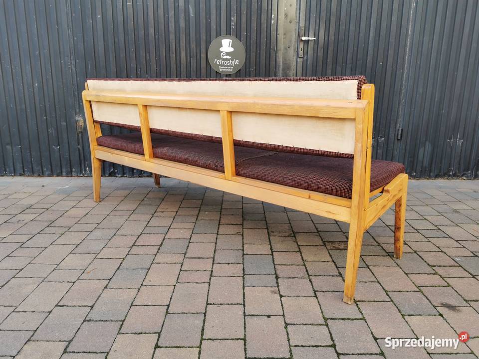 Ława rozkładana Czechosłowacja 60 design PRL tkanina Pogórze sprzedam