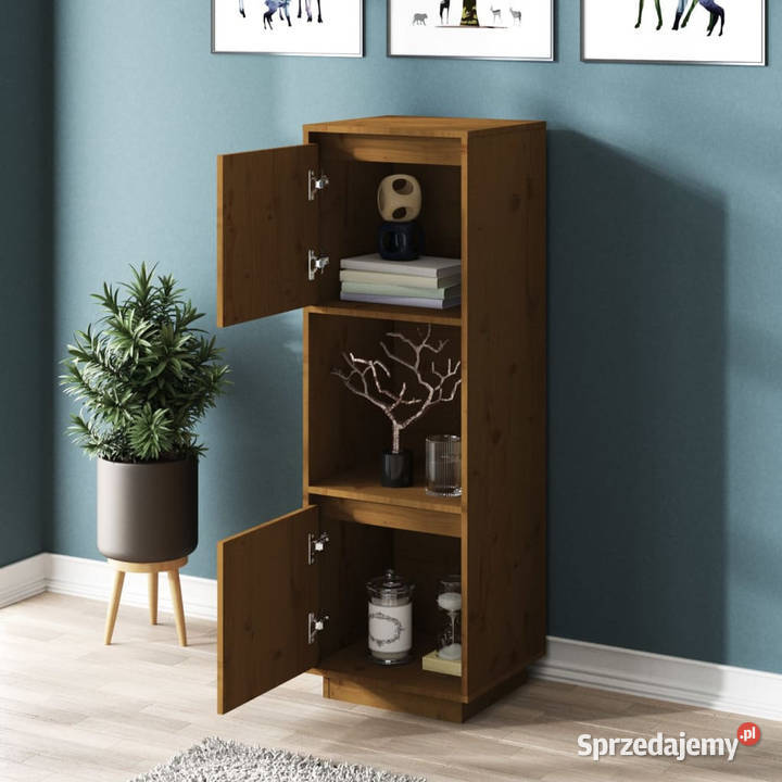Szafka miodowy brąz 38x35x117 lite drewno mazowieckie Warszawa