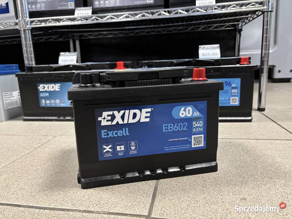Akumulator 60ah 540a Exide Excell sprzedam