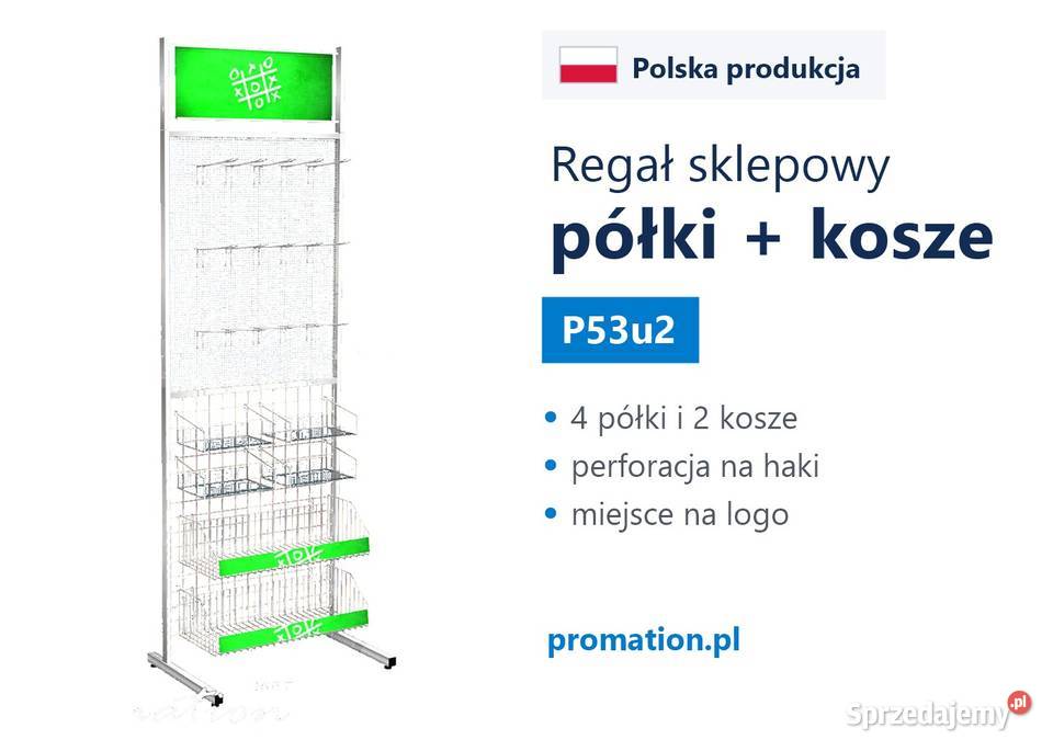Stojak reklamowy z koszem i hakami ekspozytor Biznes i Przemysł Kraków sprzedam