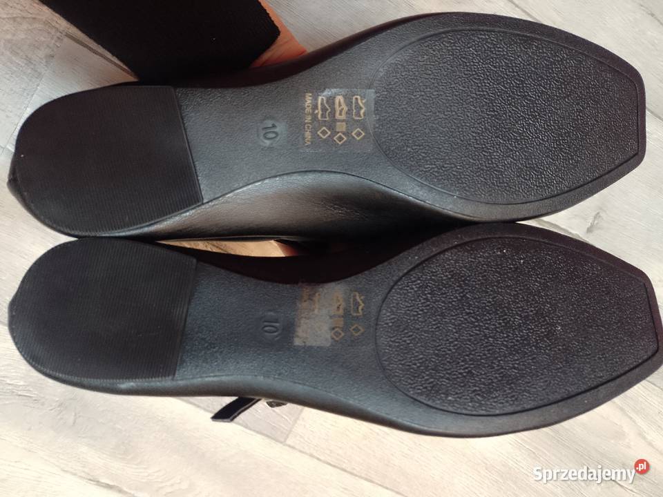 42 CZARNE baleriny wieczorowe z zapięciem NOWE małopolskie