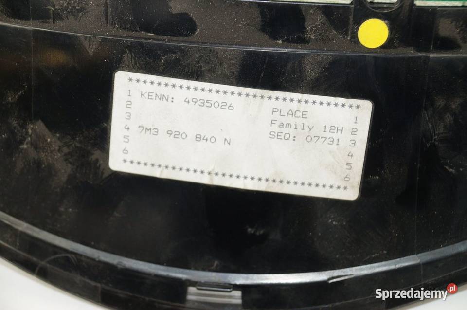 LICZNIK ZEGAR SHARAN MK II 19 TDI 7M3920840N kujawsko-pomorskie sprzedam