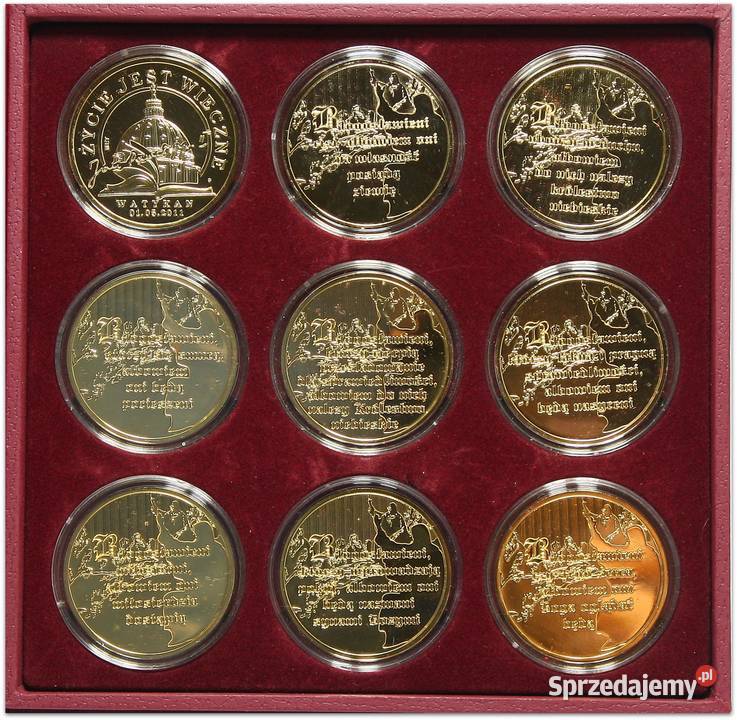 4 x Zestaw WATYKAN Sanktuaria Złoto Album Tiara Pozostałe Sosnowiec