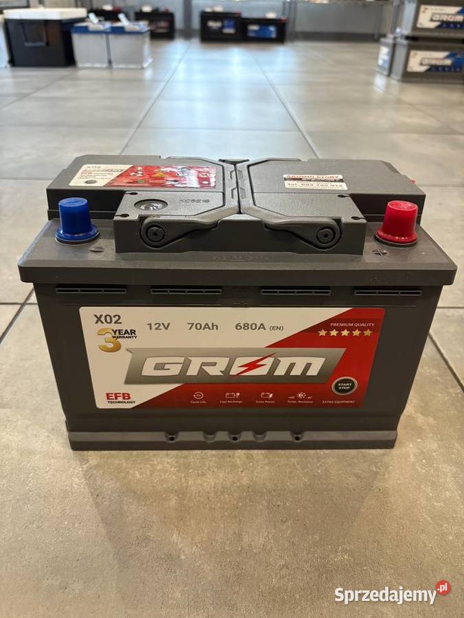 Akumulator GROM EFB STARTSTOP 70Ah 740A Prawy Augustów sprzedam
