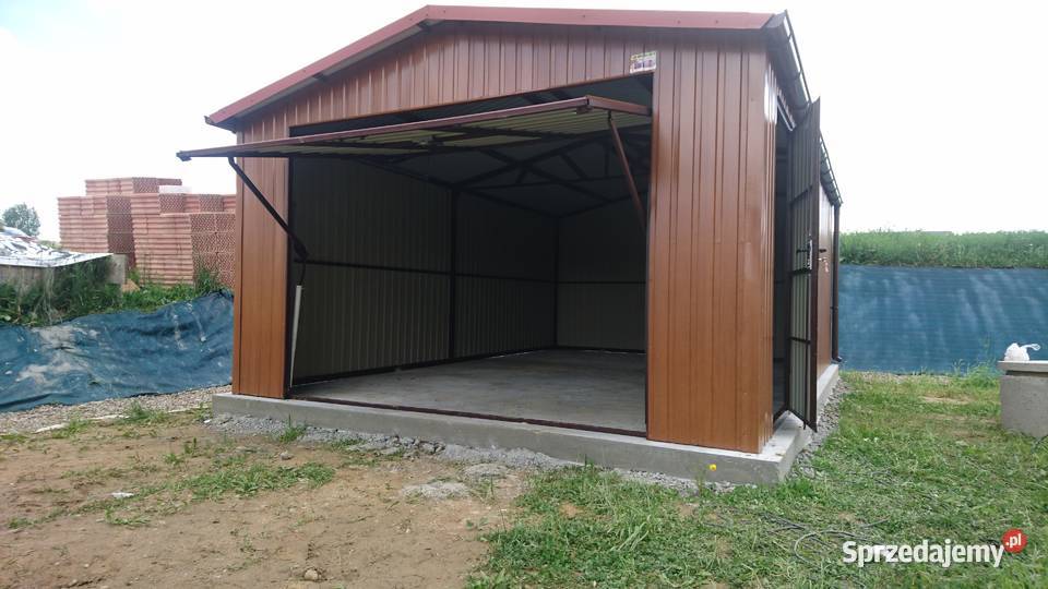 SOLIDNY GARAŻ BLASZANY 6x5 DWUSPADOWY Blaszak Sprzedaż Trzebnica