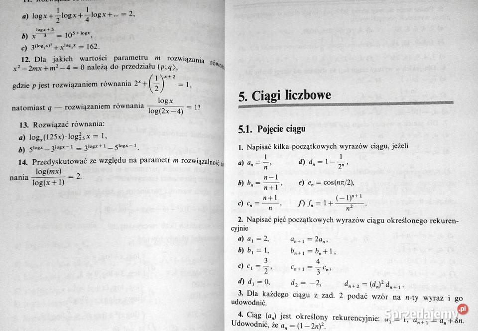 Matematyka maturzystów zadania W Leksiński Chełm sprzedam