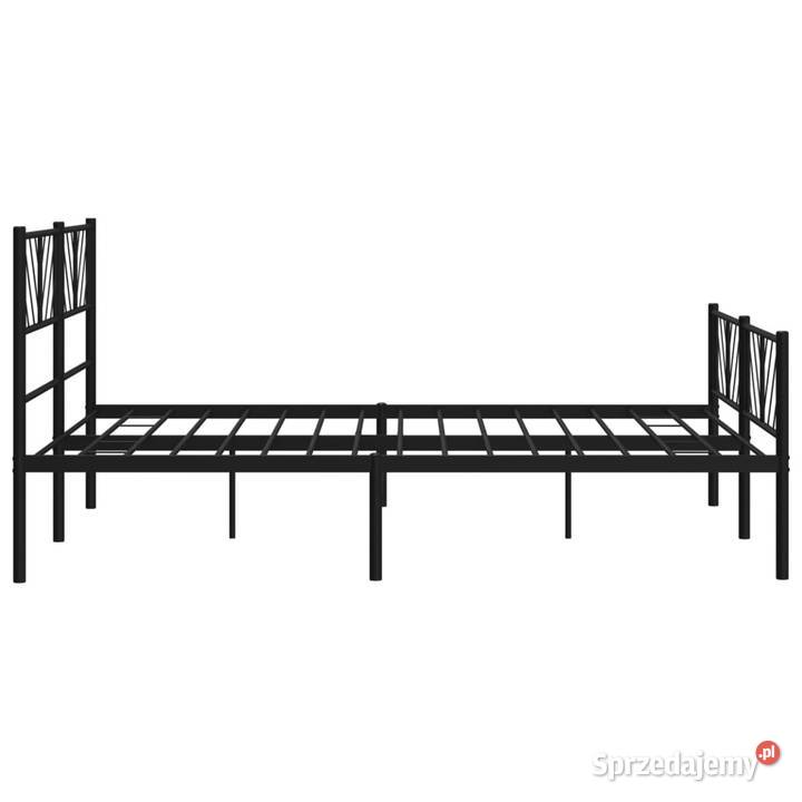 Łóżko Metalowe Czarne Rama Łóżka Ze Stelażem
