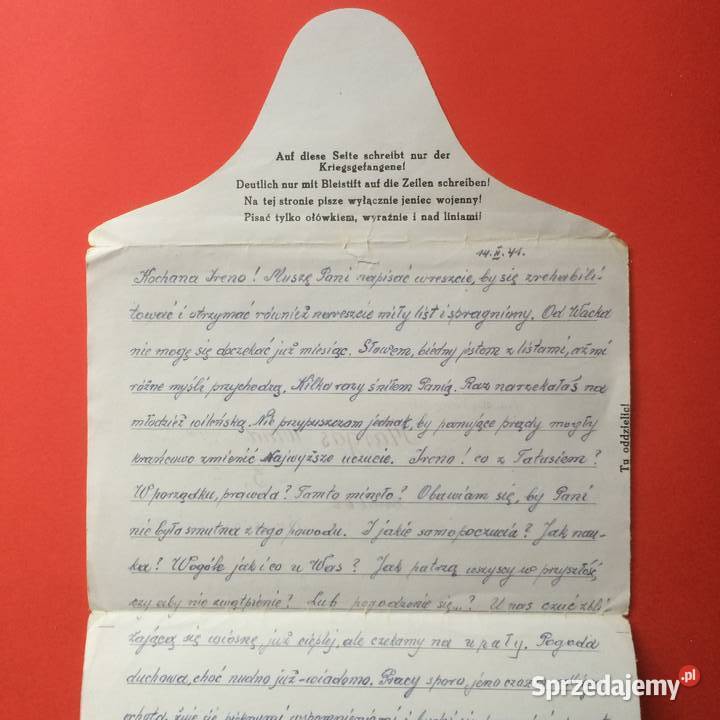 1633 List Z Oflagu Szczecin