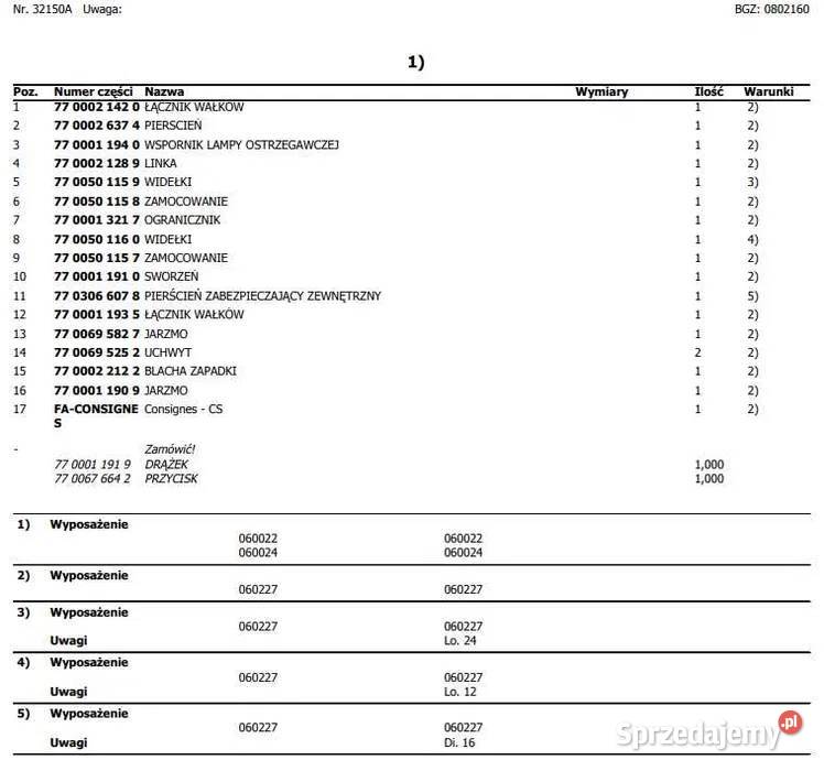 Katalog części Renault 110 54 120 54 133 54 155 Zduńska Wola