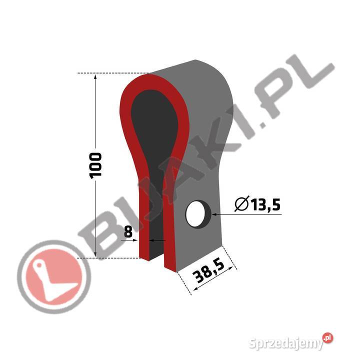 Uchwyt TAA04 do noża bijakowego TAA03 mulczera Chmielniki