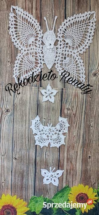Szydełkowa zawieszka dekoracja do oknamotylki Łapacze snów Piotrków Trybunalski