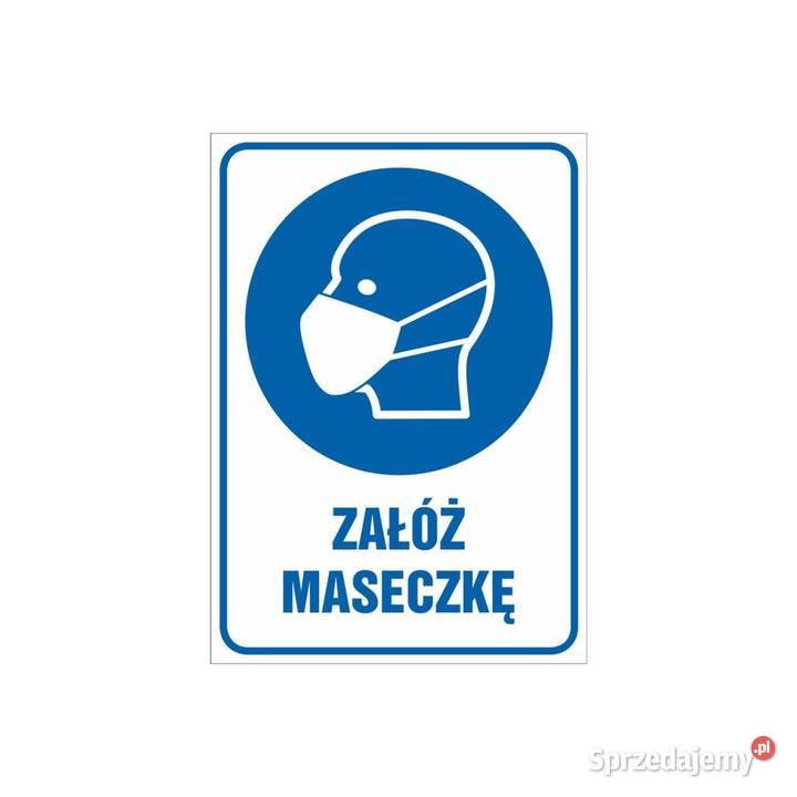 Znak infromacyjny załóż maseczkę Białystok sprzedam