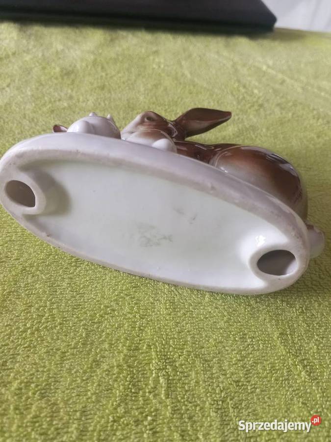 Figurka porcelanowa Króliki Zajączki Grafenthal Toruń