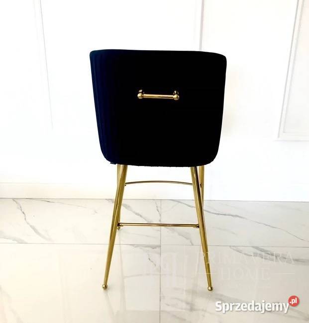 Nowoczesny hoker czarny złoty glamour 65cm mazowieckie Warszawa