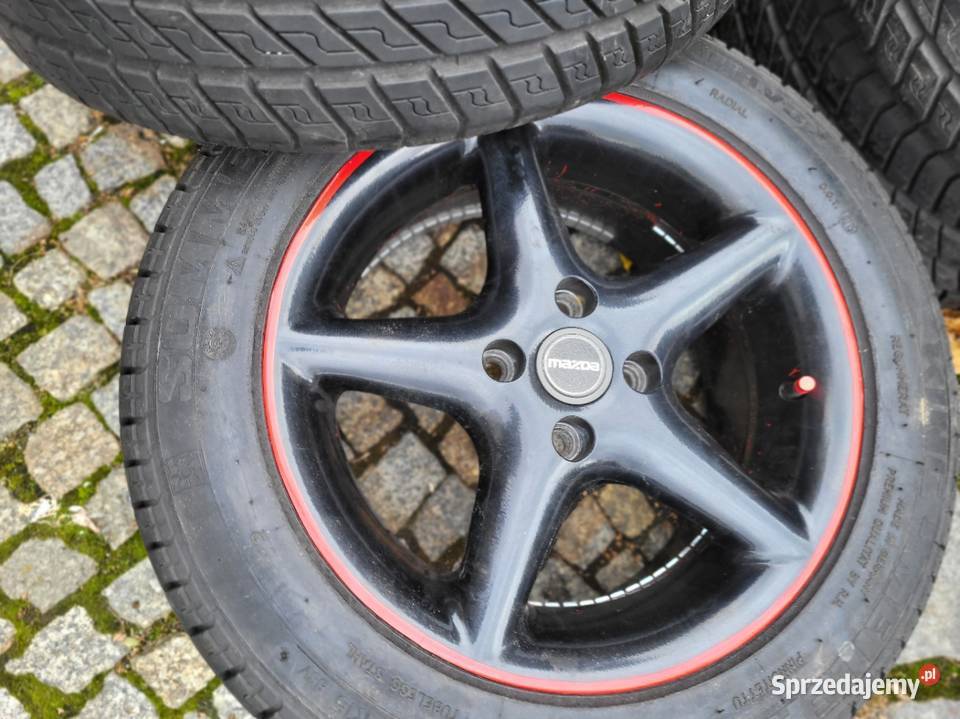 koła felga plus opona 4 mazda honda 15 20555r15 aluminiowe Rybnik
