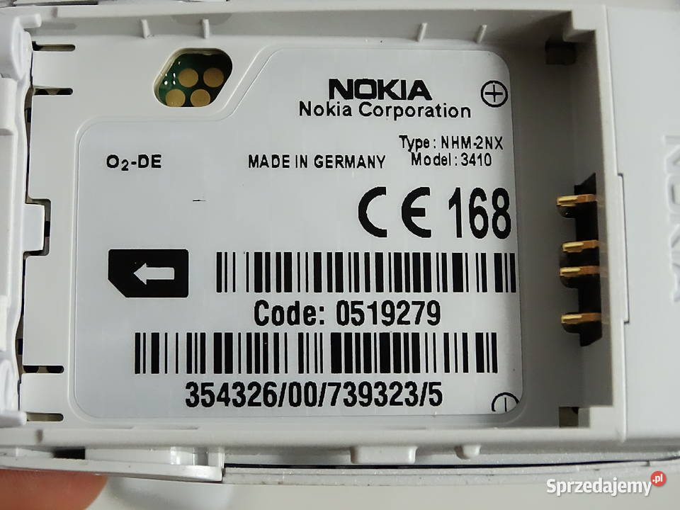 Uszkodzona Nokia 3410 Made in Germany ładowarka