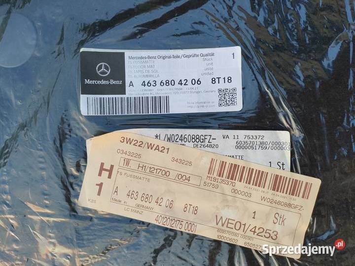 Dywaniki OE welurowe Mercedes W463 A