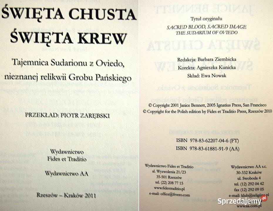 Święta chusta Święta Krew Tajemnica sudarionu z Pozostałe Lublin