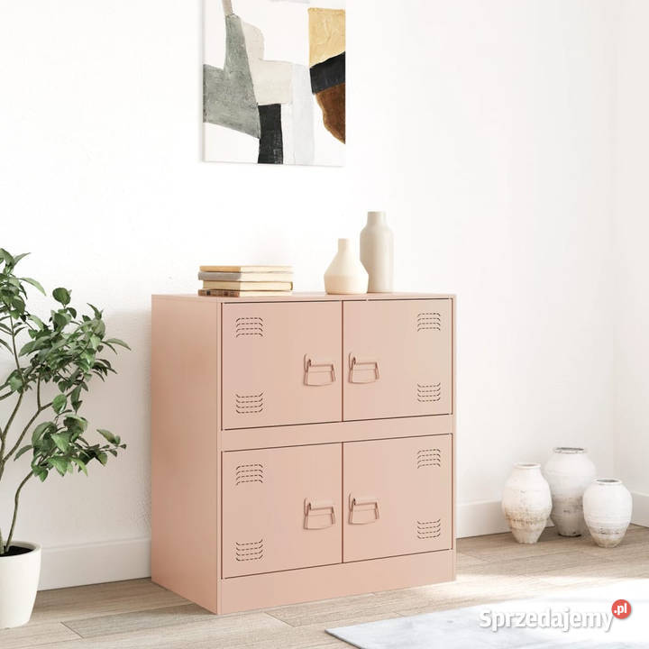 Szafka boczna różowa 67x39x73 stal WM841650