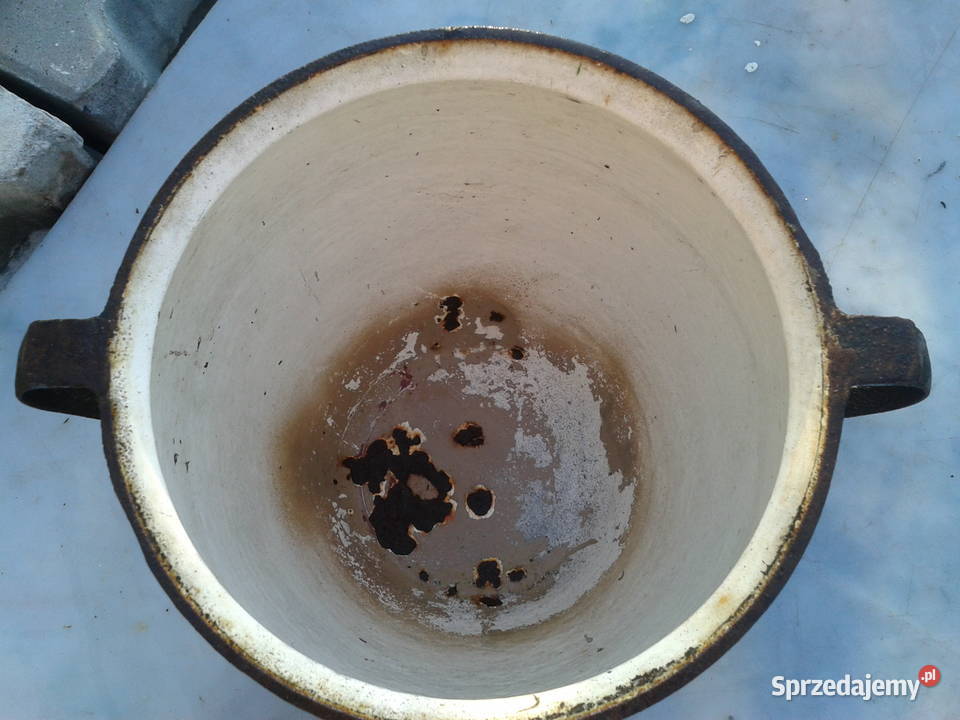 pieknu stary sagan ok 4 L zeliwo emalia sprzedam