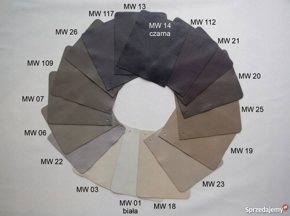 Nowoczesna Kanapa z Otomaną Chrom Skóra Tkaniny pomorskie