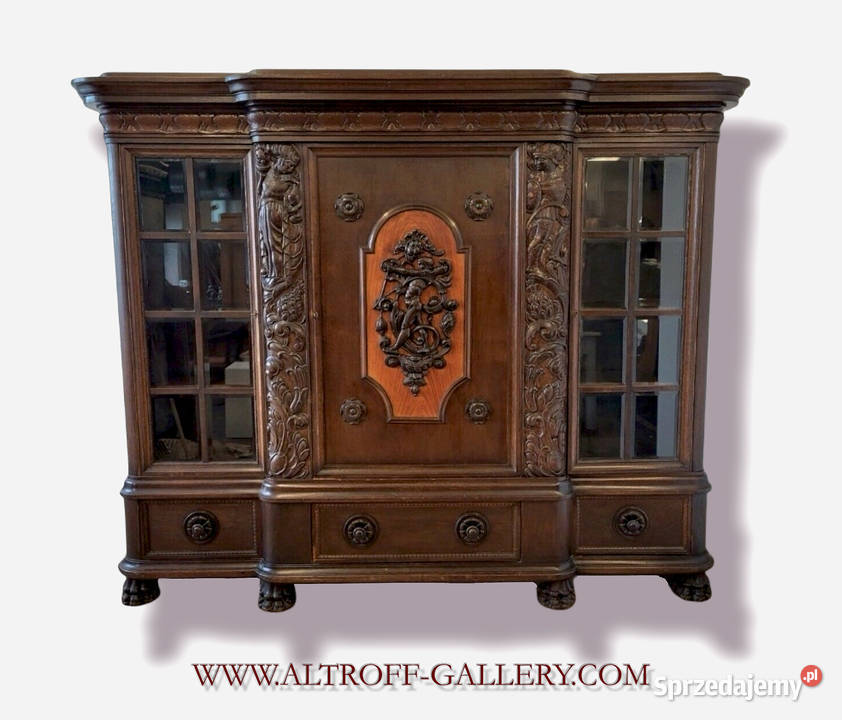 Wspaniała gabinetowa biblioteka dębowa z 1925 dolnośląskie Wrocław sprzedam