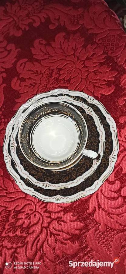 Filiżanka z talerzykiem deser Syg BG Kobalt Gdańsk