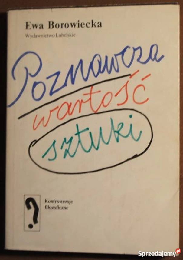 POZNAWCZA WARTOŚĆ SZTUKI BOROWIECKA EWA sprzedam