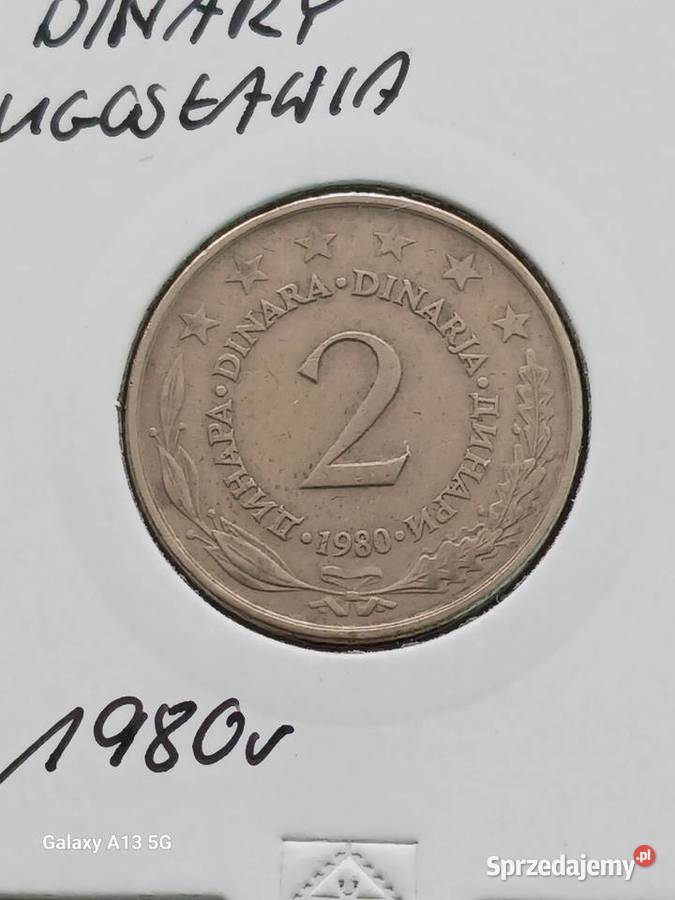 2 Dinary Jugosławia 1980 r wielkopolskie Konin