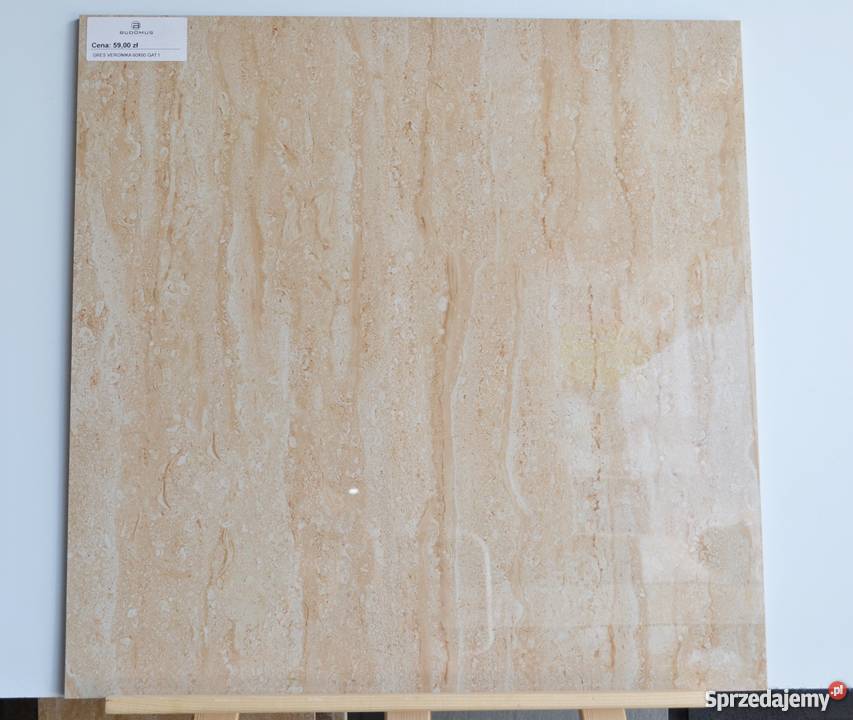 Płytka Gres Travertino 60x60 Ceramstic Połysk Zakopane