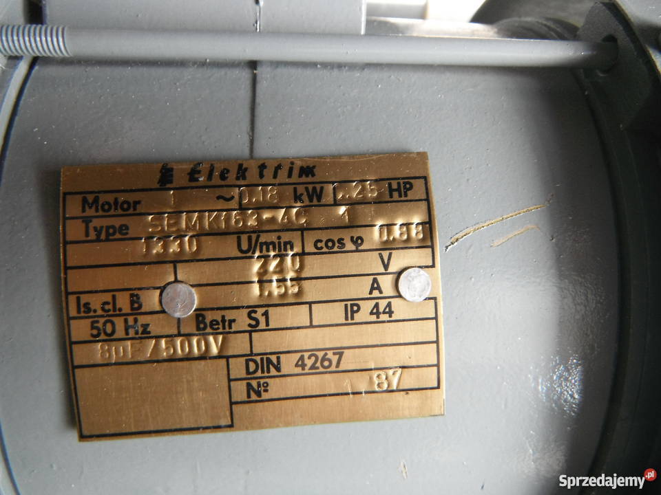Silnik 018kW Elektrim SEMKf6340 1330 obrmin 220V Barak
