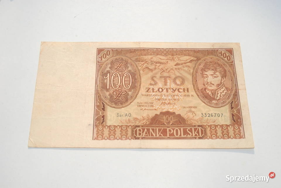 Stary banknot 100 złotych 1932 antyk unikat śląskie Cieszyn sprzedam