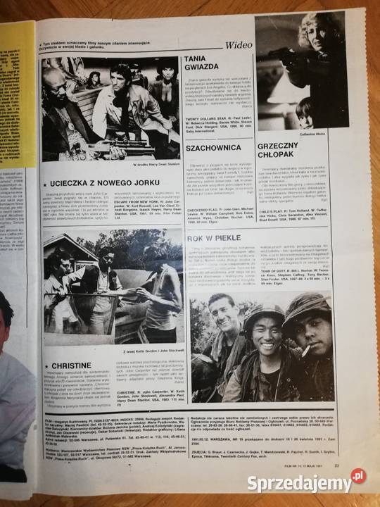 Czasopisma Film Vintage 1991 r mazowieckie Warszawa