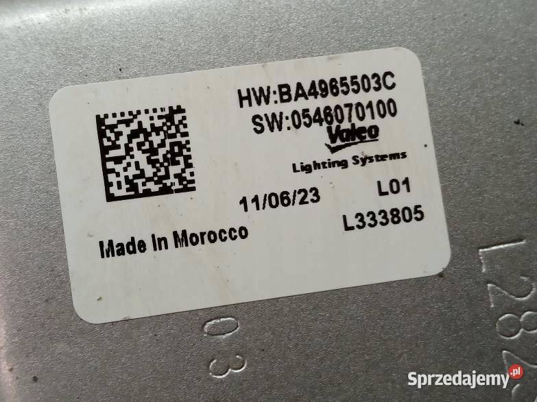 MODUŁ OŚWIETLENIA BA4965503C L282306 Citroen C3 sprzedam