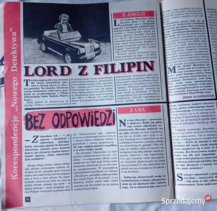 Tygodnik Nowy Detektyw 4 130 1993 r Koźminek