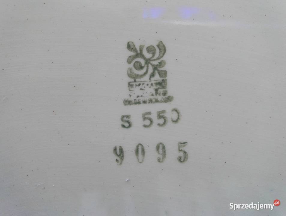 Fajansowy półmisek z dzbankiem Włocławek lata Porcelana i szkło