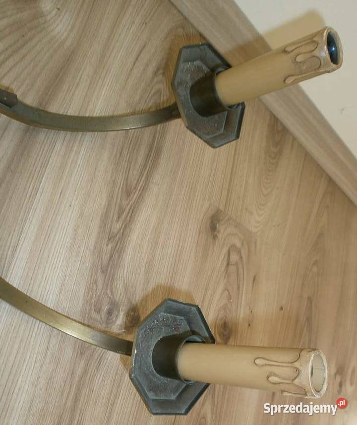 Żyrandol Lampa Mosiężna 8 Ramion Wisząca Stara Kraków