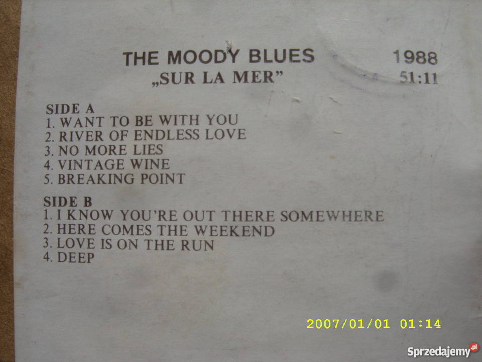 ROCK kaseta MOODY BIUESSUR LA MER