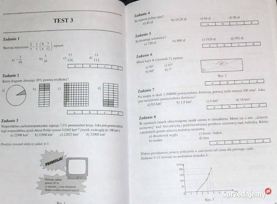 Przedmioty matematyczno przyrodnicze Testy Rok wydania 2002 lubelskie