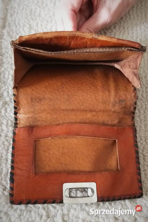 Skórzana portmonetka vintage mazowieckie Warszawa