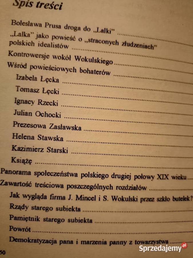 Lalka Prusa analizy literatury lektury szkolne Rok wydania 2004 Warszawa