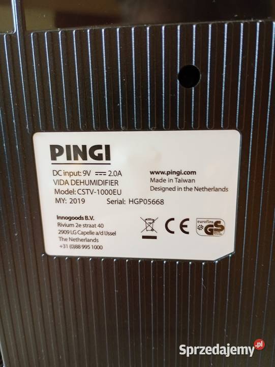 Osuszacz powietrza pingi Vida Pozostałe małopolskie Kraków