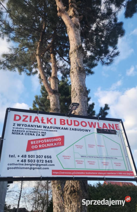 Działki budowlane 1070m do 1750m2 w pobliżu Sprzedaż