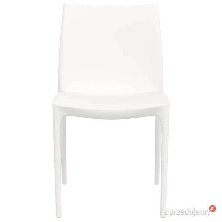 Krzesła ogrodowe 2 białe 50x46x80 polipropylen Krzesła ogrodowe Warszawa