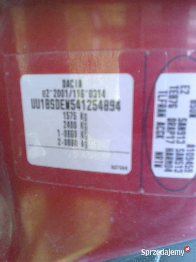 Sprzedam samochód Dacia 15 dci 86 prod 2009 diesel sprzedam