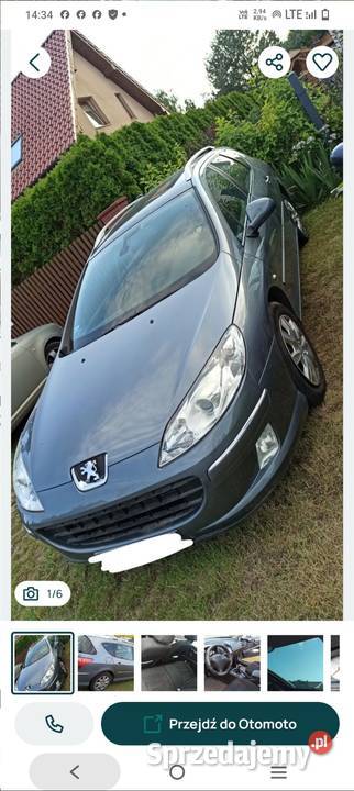 Peugeot 407 2009r 16hdi NaviOC 012027 Wrocław