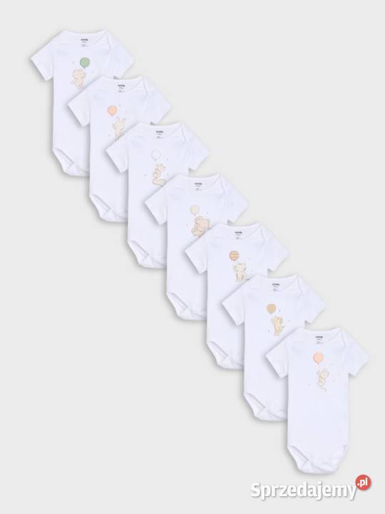 Body niemowlęce Sinsay 62 bawełna białe Bluzki, koszulki i kaftaniki Szczecin