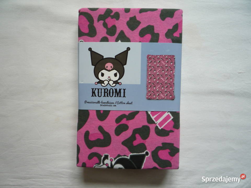 Kuromi Różowe Prześcieradło bawełniane jersey z Szczecin sprzedam